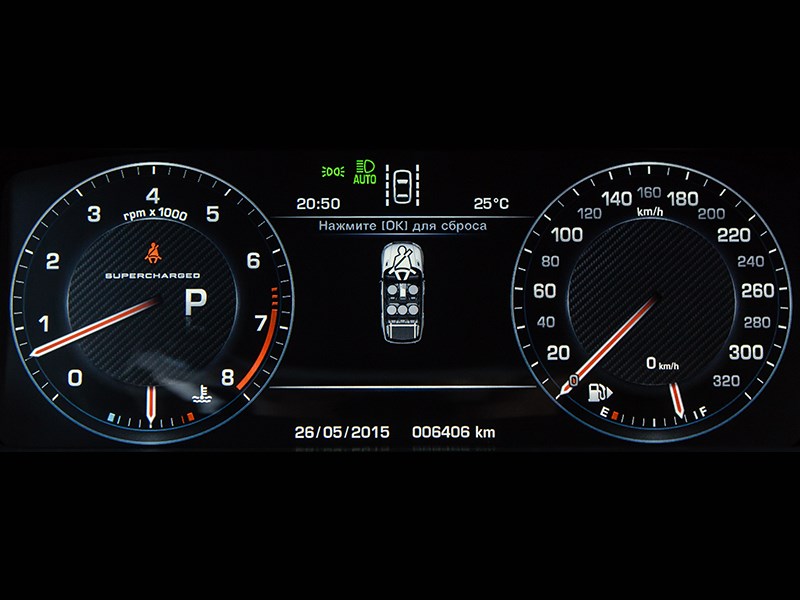 Land Rover Range Rover Sport SVR 2015 приборная панель