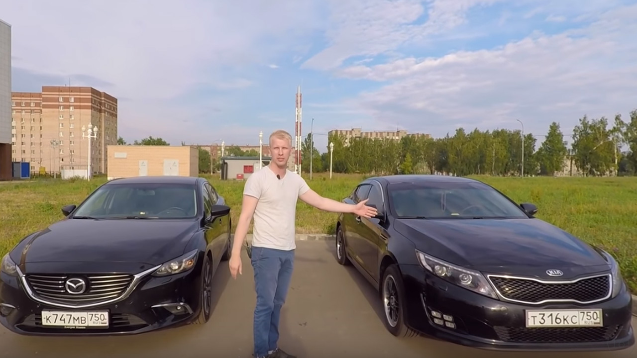 Анонс видео-теста Заезд = Kia Optima 2,4 против Mазда 6 2,0! Ты всё равно не поверишь!