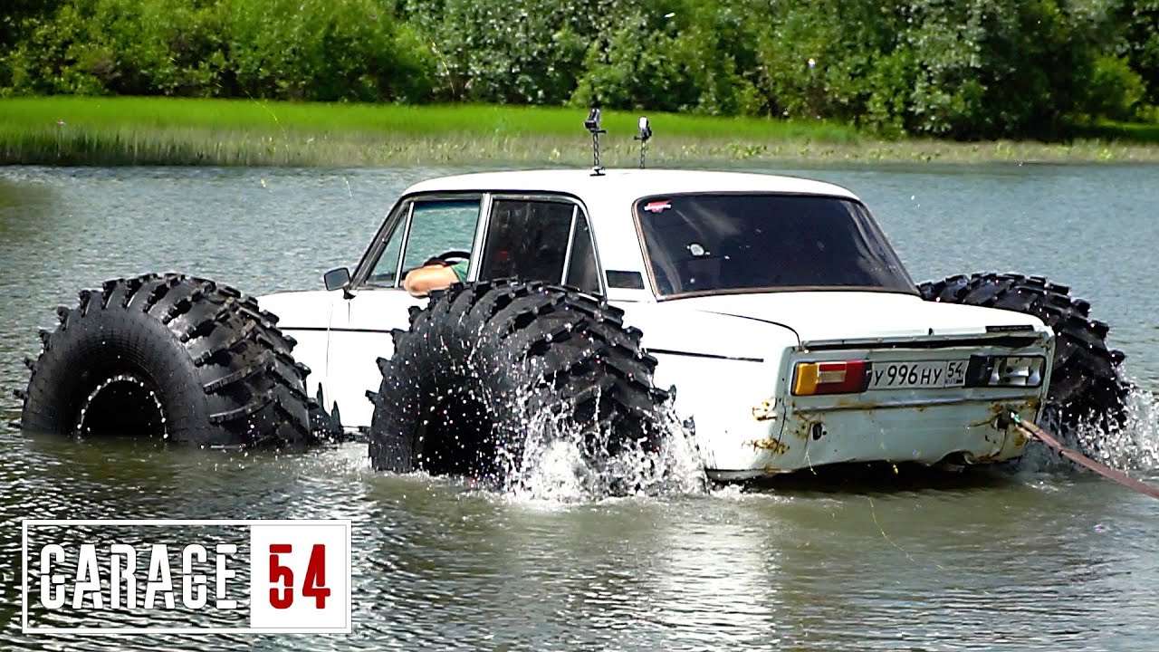 Анонс видео-теста 4x4 Жигули на огромных колёсах - идем по воде