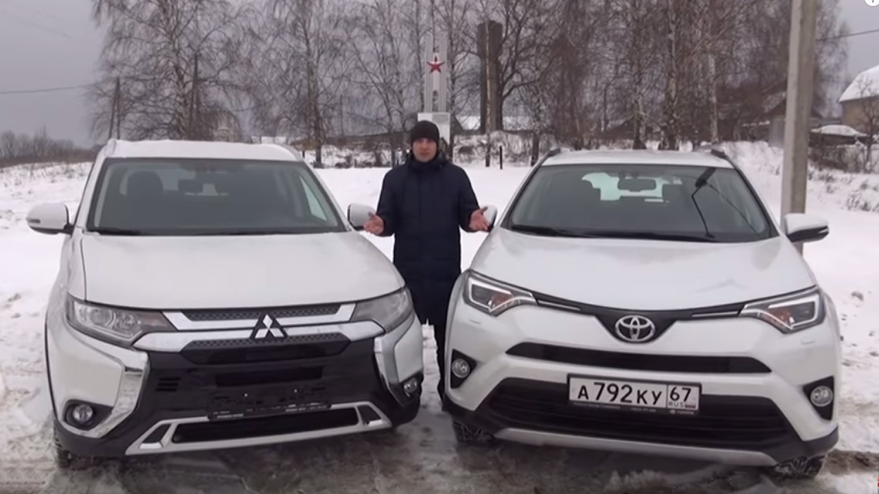 Анонс видео-теста Тойота Рав 4 (Toyota Rav 4) или Митсубиси Аутлендер (Mitsubishi Outlander) тест драйв от Энергетика