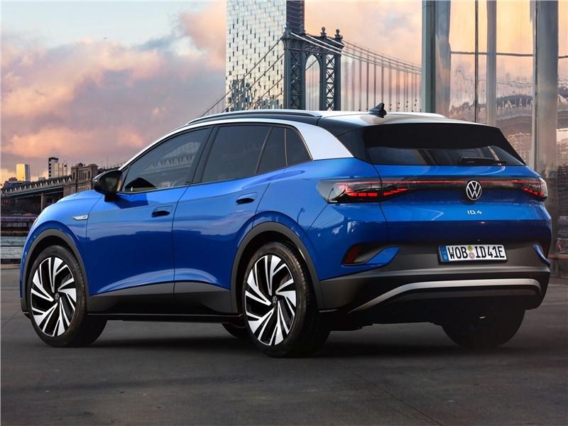 Volkswagen ID.4 (2021) вид сбоку сзади